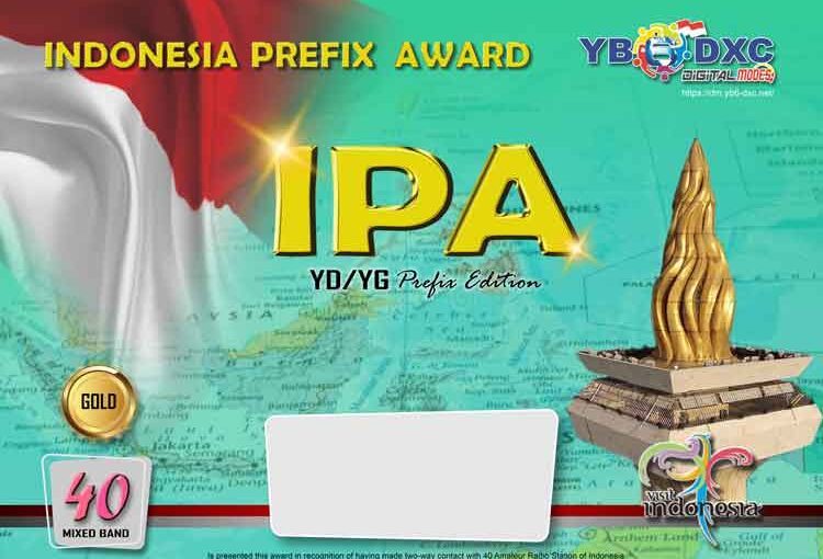 Indonesia Prefix Award YD/YG
