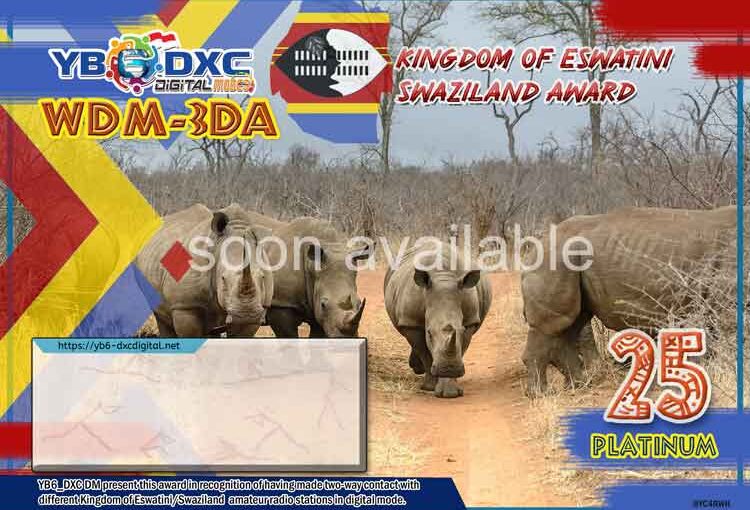 WDM-3DA Kingdom of Eswatini / Swaziland Award